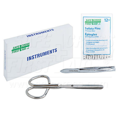 instruments-kit-scissors-splinter-forceps-safety-pins