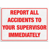 sign-report-all-accidents-35.6x25.4cm-14"x10"-english